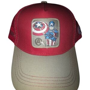 Marvel Captain America Trucker Cap - Red and Tan